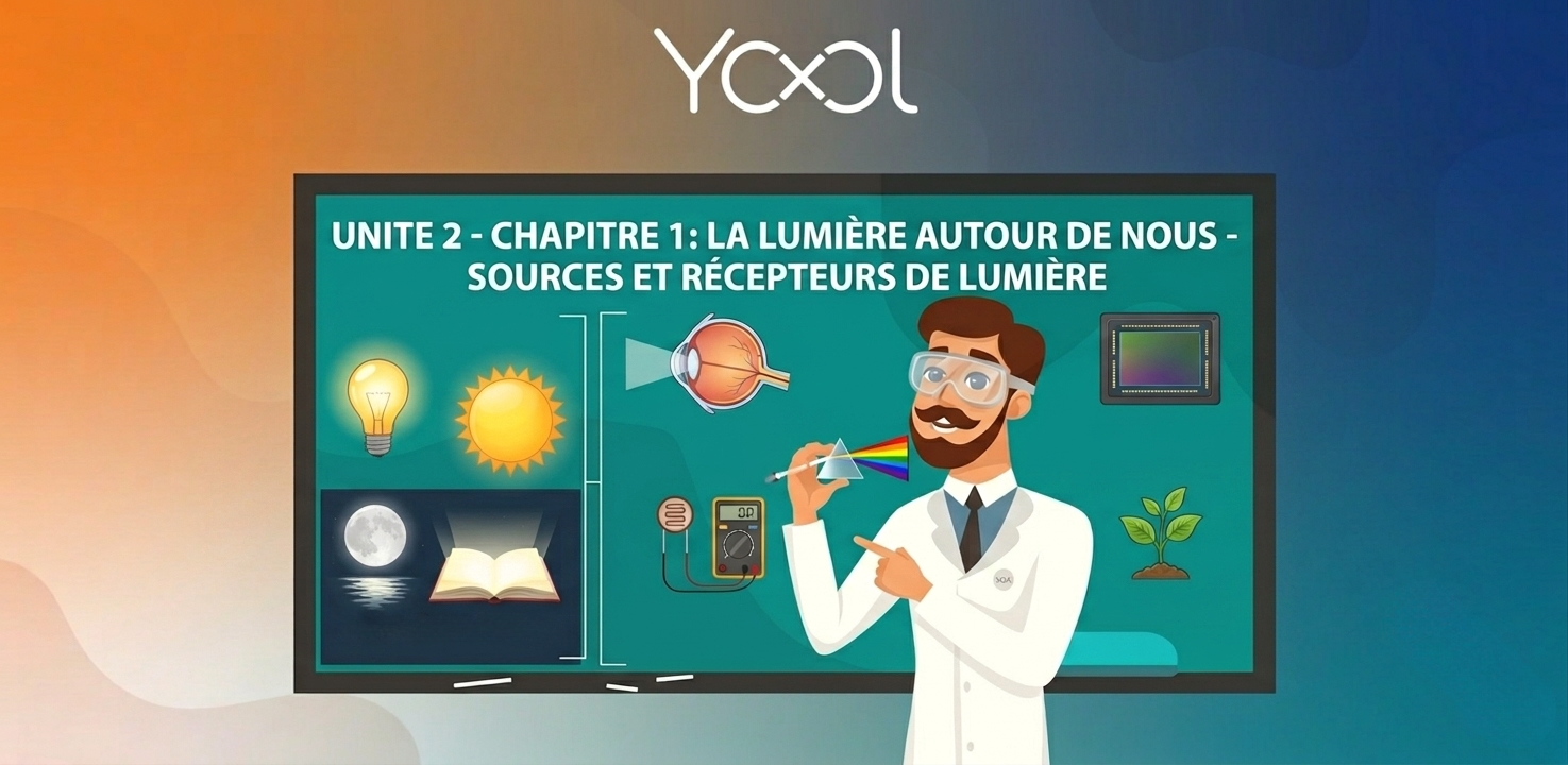 Unité 2 - chapitre 1 :  La lumière autour de nous- sources et récepteurs de lumière