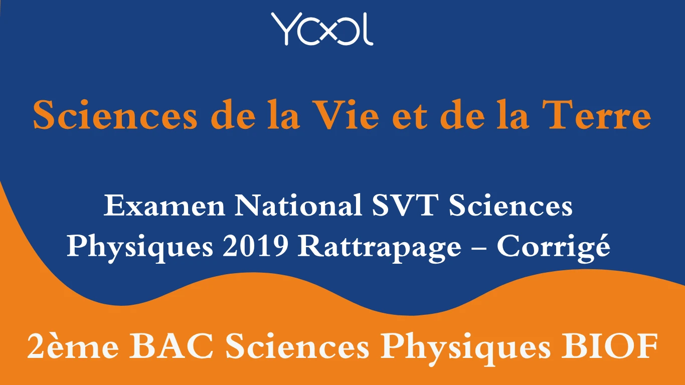 YOOL LIBRARY | Examen National SVT Sciences Physiques 2019 Rattrapage - Corrigé