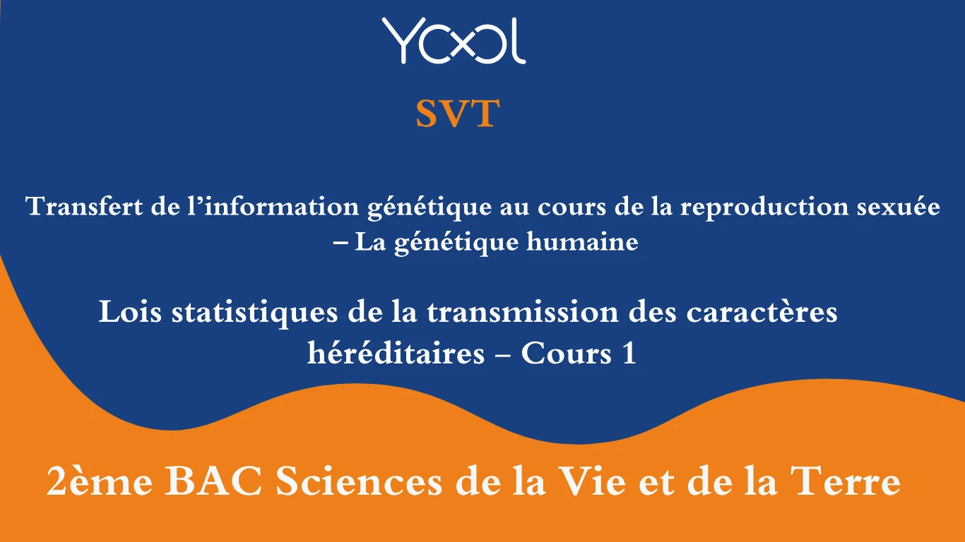 YOOL LIBRARY | Lois statistiques de la transmission des caractères  héréditaires - Cours 1